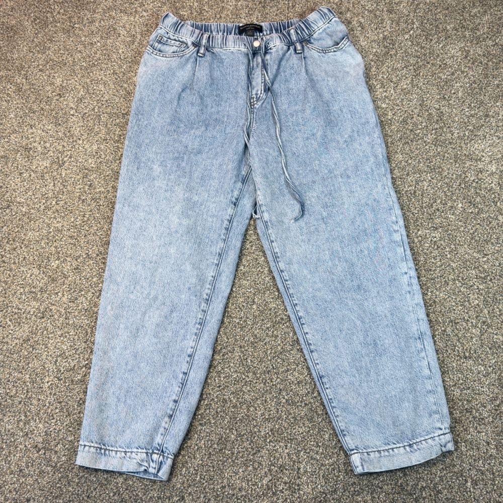 Banana Republic Barrel Jean Light Wash Drawstring Waist Relaxed Denim Small